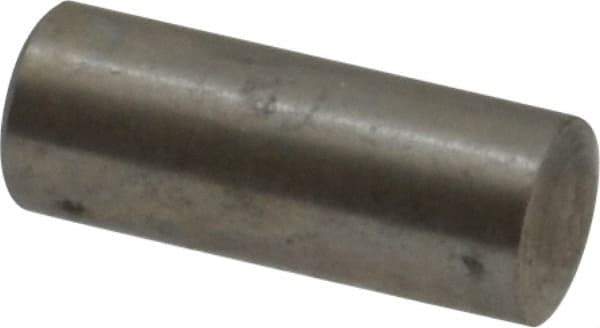 Value Collection - 4mm Diam x 10mm Pin Length 316 Stainless Steel Standard Dowel Pin - Bright Finish, 1 Rounded End - Exact Tool & Supply