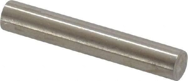 Value Collection - 4mm Diam x 24mm Pin Length 316 Stainless Steel Standard Dowel Pin - Bright Finish, 1 Rounded End - Exact Tool & Supply