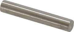 Value Collection - 4mm Diam x 24mm Pin Length 316 Stainless Steel Standard Dowel Pin - Bright Finish, 1 Rounded End - Exact Tool & Supply