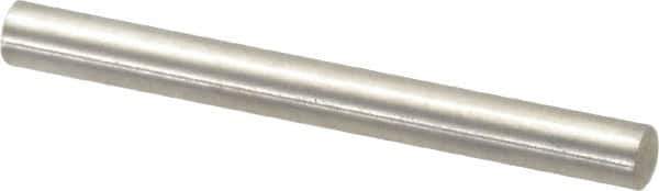 Value Collection - 4mm Diam x 40mm Pin Length 316 Stainless Steel Standard Dowel Pin - Bright Finish, 1 Rounded End - Exact Tool & Supply