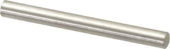 Value Collection - 4mm Diam x 40mm Pin Length 316 Stainless Steel Standard Dowel Pin - Bright Finish, 1 Rounded End - Exact Tool & Supply