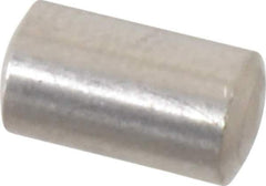 Value Collection - 5mm Diam x 8mm Pin Length 316 Stainless Steel Standard Dowel Pin - Bright Finish, 1 Rounded End - Exact Tool & Supply