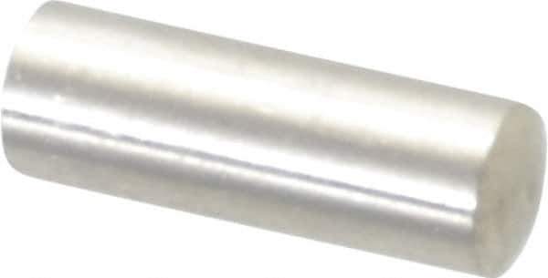 Value Collection - 5mm Diam x 14mm Pin Length 316 Stainless Steel Standard Dowel Pin - Bright Finish, 1 Rounded End - Exact Tool & Supply