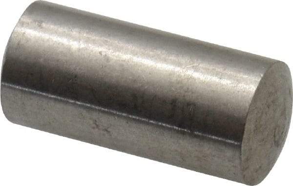 Value Collection - 6mm Diam x 12mm Pin Length 316 Stainless Steel Standard Dowel Pin - Bright Finish, 1 Rounded End - Exact Tool & Supply