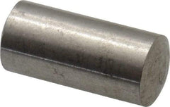 Value Collection - 6mm Diam x 12mm Pin Length 316 Stainless Steel Standard Dowel Pin - Bright Finish, 1 Rounded End - Exact Tool & Supply
