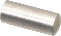 Value Collection - 6mm Diam x 14mm Pin Length 316 Stainless Steel Standard Dowel Pin - Bright Finish, 1 Rounded End - Exact Tool & Supply