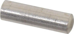 Value Collection - 6mm Diam x 20mm Pin Length 316 Stainless Steel Standard Dowel Pin - Bright Finish, 1 Rounded End - Exact Tool & Supply