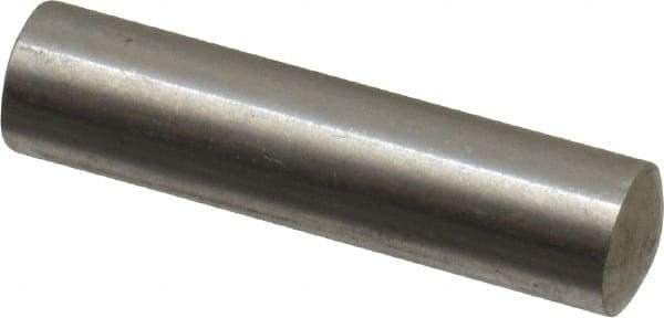 Value Collection - 6mm Diam x 24mm Pin Length 316 Stainless Steel Standard Dowel Pin - Bright Finish, 1 Rounded End - Exact Tool & Supply