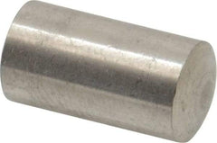 Value Collection - 8mm Diam x 14mm Pin Length 316 Stainless Steel Standard Dowel Pin - Bright Finish, 1 Rounded End - Exact Tool & Supply