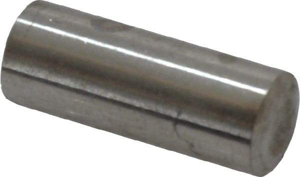 Value Collection - 8mm Diam x 20mm Pin Length 316 Stainless Steel Standard Dowel Pin - Bright Finish, 1 Rounded End - Exact Tool & Supply