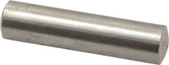 Value Collection - 8mm Diam x 32mm Pin Length 316 Stainless Steel Standard Dowel Pin - Bright Finish, 1 Rounded End - Exact Tool & Supply