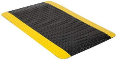 PRO-SAFE - 11' Long x 3' Wide, Dry Environment, Anti-Fatigue Matting - Black & Yellow, Vinyl with Vinyl Sponge Base, Beveled on 4 Sides - Exact Tool & Supply