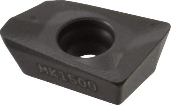 Seco - XOMX120408 ME08 Grade MK1500 Carbide Milling Insert - TiCN/Al2O3 Finish, 0.163" Thick, 0.031" Corner Radius - Exact Tool & Supply
