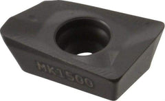 Seco - XOMX120408 ME08 Grade MK1500 Carbide Milling Insert - TiCN/Al2O3 Finish, 0.163" Thick, 0.031" Corner Radius - Exact Tool & Supply