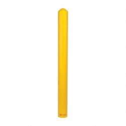 Eagle - 5" Deep x 56" High, 4" Bollard Cover - Yellow, High Density Polyethylene, 4 Lb, Smooth Surface - Exact Tool & Supply