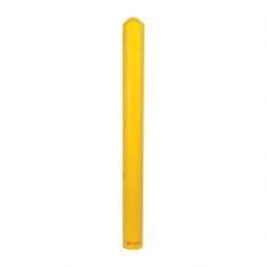 Eagle - 5" Deep x 56" High, 4" Bollard Cover - Yellow, High Density Polyethylene, 4 Lb, Smooth Surface - Exact Tool & Supply