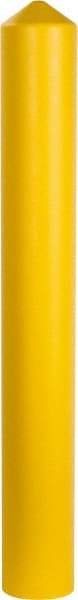 Eagle - 7-1/4" Wide x 7-1/4" Deep x 56" High, 6" Bollard Cover - Yellow, High Density Polyethylene, 6 Lb, Smooth Surface - Exact Tool & Supply