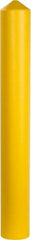 Eagle - 7-1/4" Wide x 7-1/4" Deep x 56" High, 6" Bollard Cover - Yellow, High Density Polyethylene, 6 Lb, Smooth Surface - Exact Tool & Supply