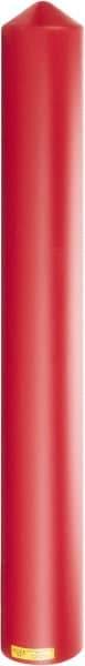 Eagle - 7-1/4" Wide x 7-1/4" Deep x 56" High, 6" Bollard Cover - Red, High Density Polyethylene, 6 Lb, Smooth Surface - Exact Tool & Supply