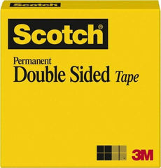 3M - 1" x 36 Yd Acrylate Adhesive Double Sided Tape - 3 mil Thick, Transparent - Exact Tool & Supply
