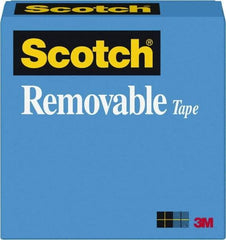 3M - 3/4" x 72 Yd Translucent Rubber Adhesive Transparent Tape - PVC Film Backing, 2.3 mil Thick - Exact Tool & Supply
