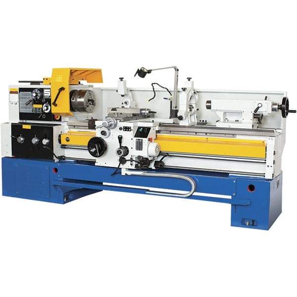 Summit - 18" Swing, 80" Between Centers, 120 Volt, Triple Phase Toolroom Lathe - 6MT Taper, 10 hp, 20 to 2,000 RPM, 3" Bore Diam, 48" Deep x 60" High x 156" Long - Exact Tool & Supply