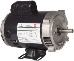 US Motors - 1/2 Max hp, 1,800 Max RPM, Cap Start Electric AC DC Motor - 115/208-230 V Input, Single Phase, 56C Frame, 5/8" Shaft Diam, C-Face Mount, ODP Enclosure - Exact Tool & Supply
