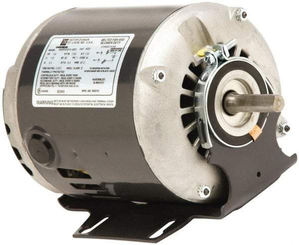 US Motors - 1/4 Max hp, 1,200 Max RPM, Split Phase Electric AC DC Motor - 208-230 V Input, Single Phase, 56 Frame, 5/8" Shaft Diam, Belly Band Mount, ODP Enclosure - Exact Tool & Supply