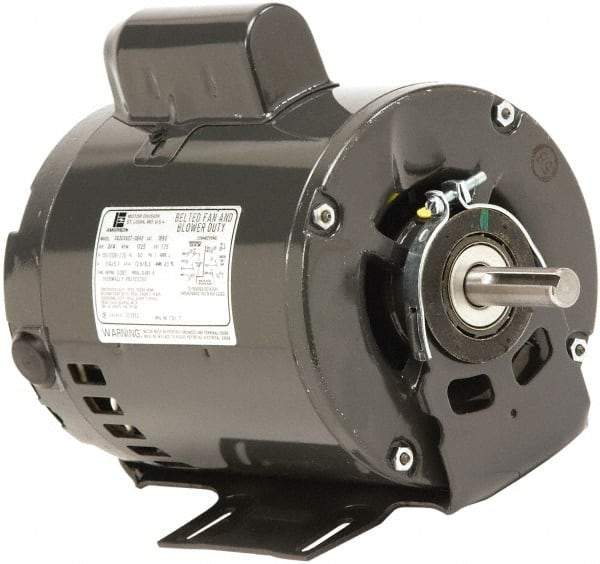 US Motors - 1 Max hp, 1,200 Max RPM, Cap Start-Cap Run Electric AC DC Motor - 115/208-230 V Input, Single Phase, 56H Frame, 5/8" Shaft Diam, Cradle Mount, ODP Enclosure - Exact Tool & Supply