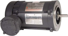 US Motors - 1/2 Max hp, 1,200 Max RPM, Single Cap Start Electric AC DC Motor - 115/230 V Input, Single Phase, 56H Frame, 5/8" Shaft Diam, Rigid Base Mount, TEFC Enclosure - Exact Tool & Supply