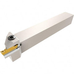 Iscar - HGH, External, Right Hand, 0.236" Max Depth of Cut, 0.118" Max Groove Width, Indexable Grooving Tool Holder - GRIP, HGN Insert Compatibility, 3/4" Shank Height, 3/4" Shank Width, 5" OAL - Exact Tool & Supply