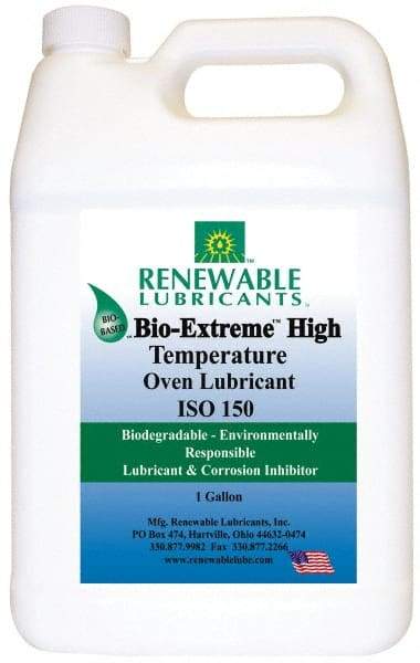 Renewable Lubricants - 1 Gal Bottle Synthetic/Graphite Penetrant/Lubricant - White, -28°F to 2,000°F, Food Grade - Exact Tool & Supply