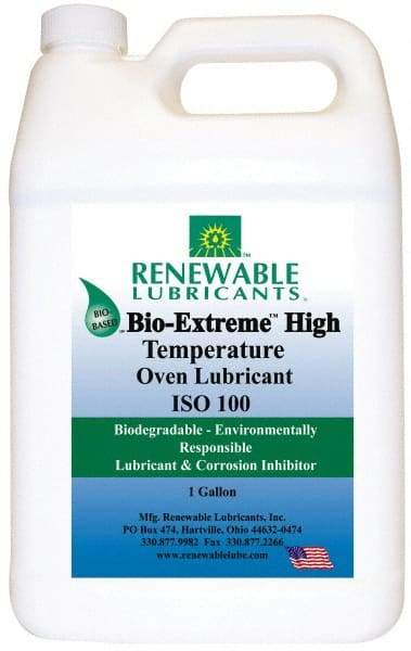 Renewable Lubricants - 1 Gal Bottle Synthetic/Graphite Penetrant/Lubricant - White, -28°F to 2,000°F, Food Grade - Exact Tool & Supply