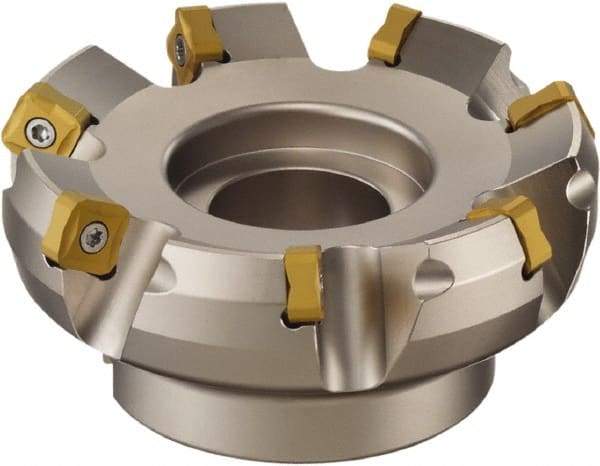 Sumitomo - 6" Cut Diam, 1-1/2" Arbor Hole, 0.314" Max Depth of Cut, 25° Indexable Chamfer & Angle Face Mill - 10 Inserts, SNMT 1205 Insert, Right Hand Cut, Series SumiMill - Exact Tool & Supply