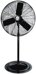 Air King - 30" Blade, 1/4 hp, 7,400 Max CFM, Single Phase Non-Oscillating Pedestal Fan - 2.04 Amps, 120 Volts, 3 Speed - Exact Tool & Supply