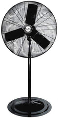 Air King - 30" Blade, 1/4 hp, 7,400 Max CFM, Single Phase Oscillating Pedestal Fan - 2.04 Amps, 120 Volts, 3 Speed - Exact Tool & Supply