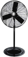 Air King - 24" Blade, 1/4 hp, 5,130 Max CFM, Single Phase Oscillating Pedestal Fan - 2.03/1.81/1.63 Amps, 120 Volts, 3 Speed - Exact Tool & Supply