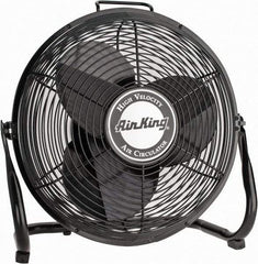 Air King - 14" Blade, 1/20 hp, 1,180, 1,470 & 1,650 CFM, Industrial Circulation Fan - Floor Stand, 120V Volts, 3 Speed - Exact Tool & Supply