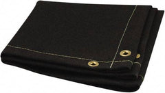 Steiner - 10' High x 8' Wide Coated Fiberglass Welding Blanket - Black, Grommet - Exact Tool & Supply