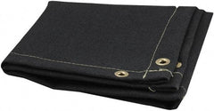 Steiner - 10' High x 10' Wide Coated Fiberglass Welding Blanket - Black, Grommet - Exact Tool & Supply