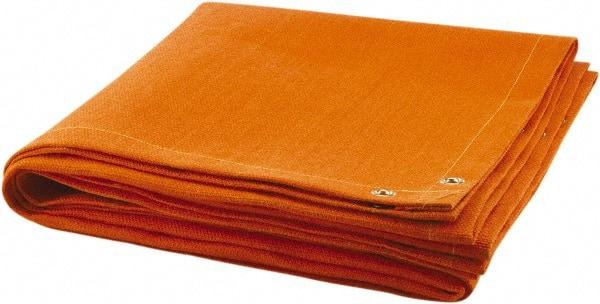 Steiner - 6' High x 8' Wide Fiberglass Welding Blanket - Orange, Grommet - Exact Tool & Supply