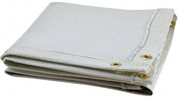 Steiner - 6' High x 6' Wide Fiberglass Welding Blanket - Orange, Grommet - Exact Tool & Supply