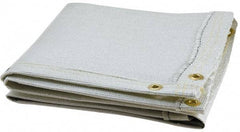 Steiner - 6' High x 6' Wide Fiberglass Welding Blanket - Orange, Grommet - Exact Tool & Supply