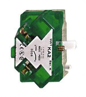 Square D - Multiple Amp Levels, Electrical Switch Contact Block - 125 VAC and 240 VAC, Screw Terminal, 30mm Hole, For Use with 9001K/SK - Exact Tool & Supply