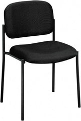 Basyx - Black Fabric Guest Stacker Chair - 21" Wide x 32" High - Exact Tool & Supply
