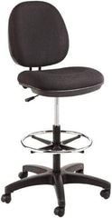 ALERA - 16-3/4 to 18" High Drafting Chair/Stool - 19" Wide x 17" Deep, 100% Acrylic Seat, Black - Exact Tool & Supply
