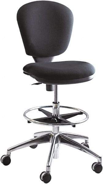 Safco - 23 to 33" High Extended Height Chair - 26" Wide x 26" Deep, 100% Acrylic Seat, Black - Exact Tool & Supply