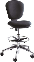 Safco - 23 to 33" High Extended Height Chair - 26" Wide x 26" Deep, 100% Acrylic Seat, Black - Exact Tool & Supply