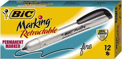 Bic - Black Permanent Marker - Fine Tip, AP Nontoxic Ink - Exact Tool & Supply