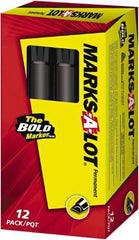 Marks-A-Lot - Brown, Green, Orange, Purple, Blue, Red, Black Permanent Marker - Chisel Tip, AP Nontoxic Ink - Exact Tool & Supply